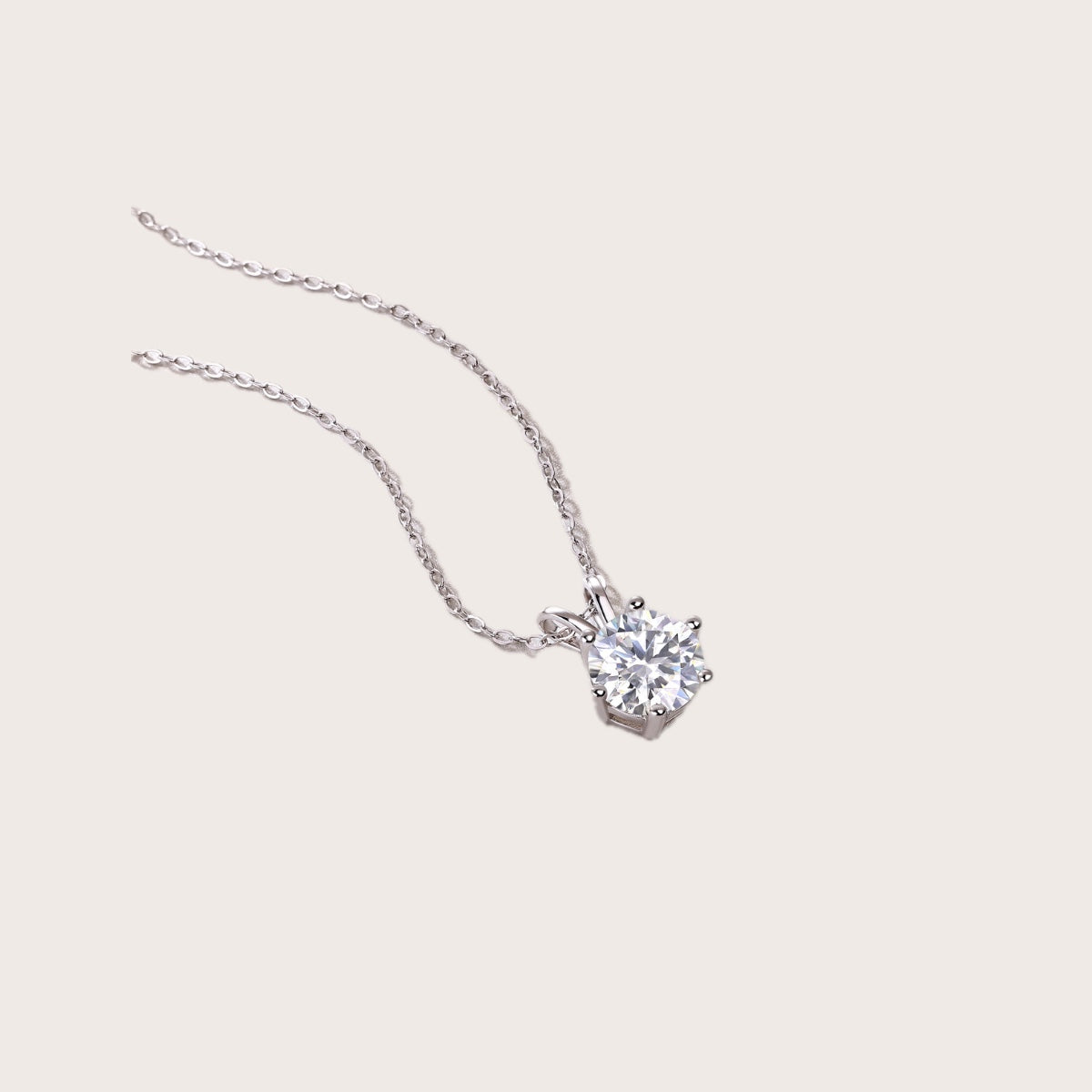 Romantic Token Moissanite Pendant Necklace in S925 Sterling Silver