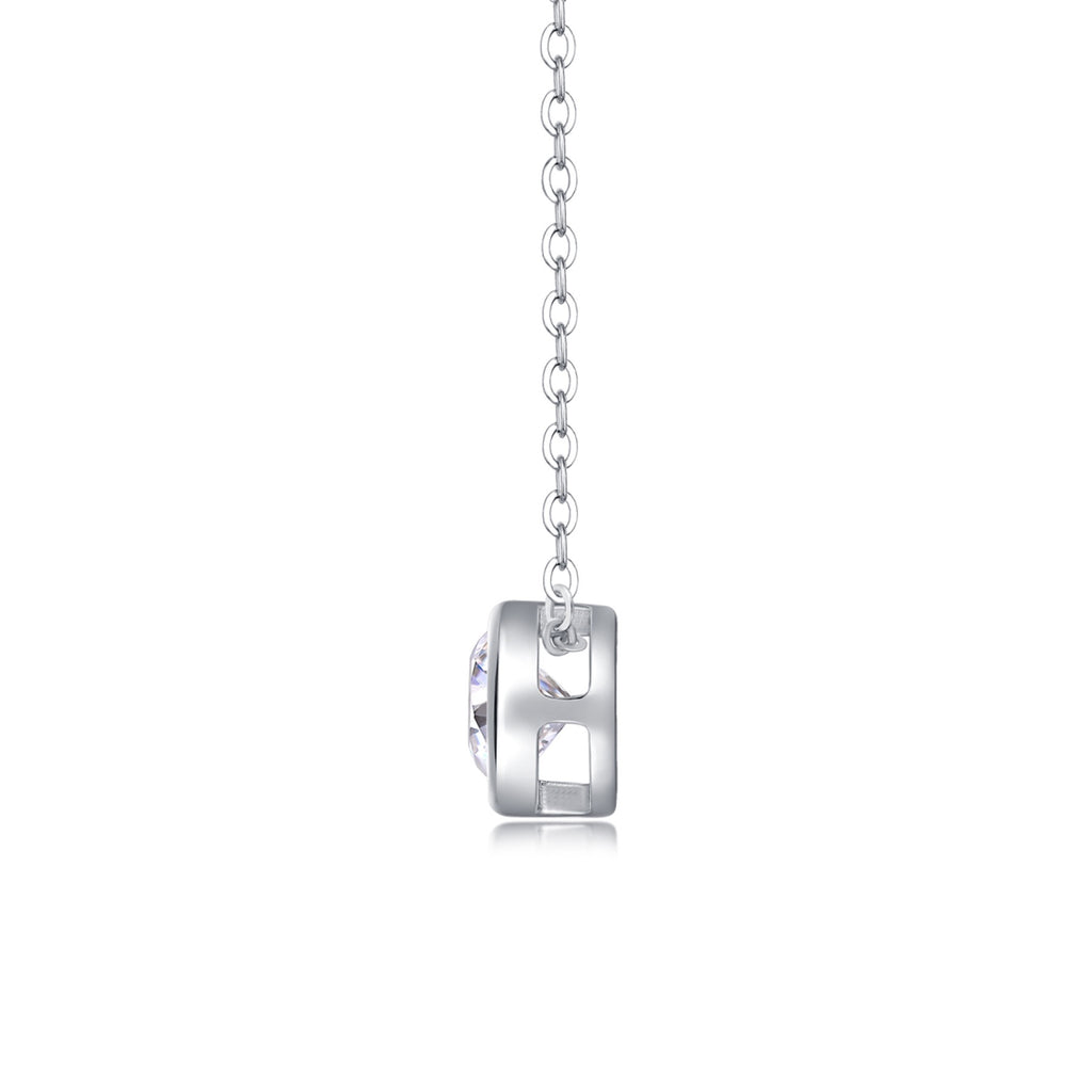 Purity 1 Carat Moissanite Pendant Necklace in Sterling Silver