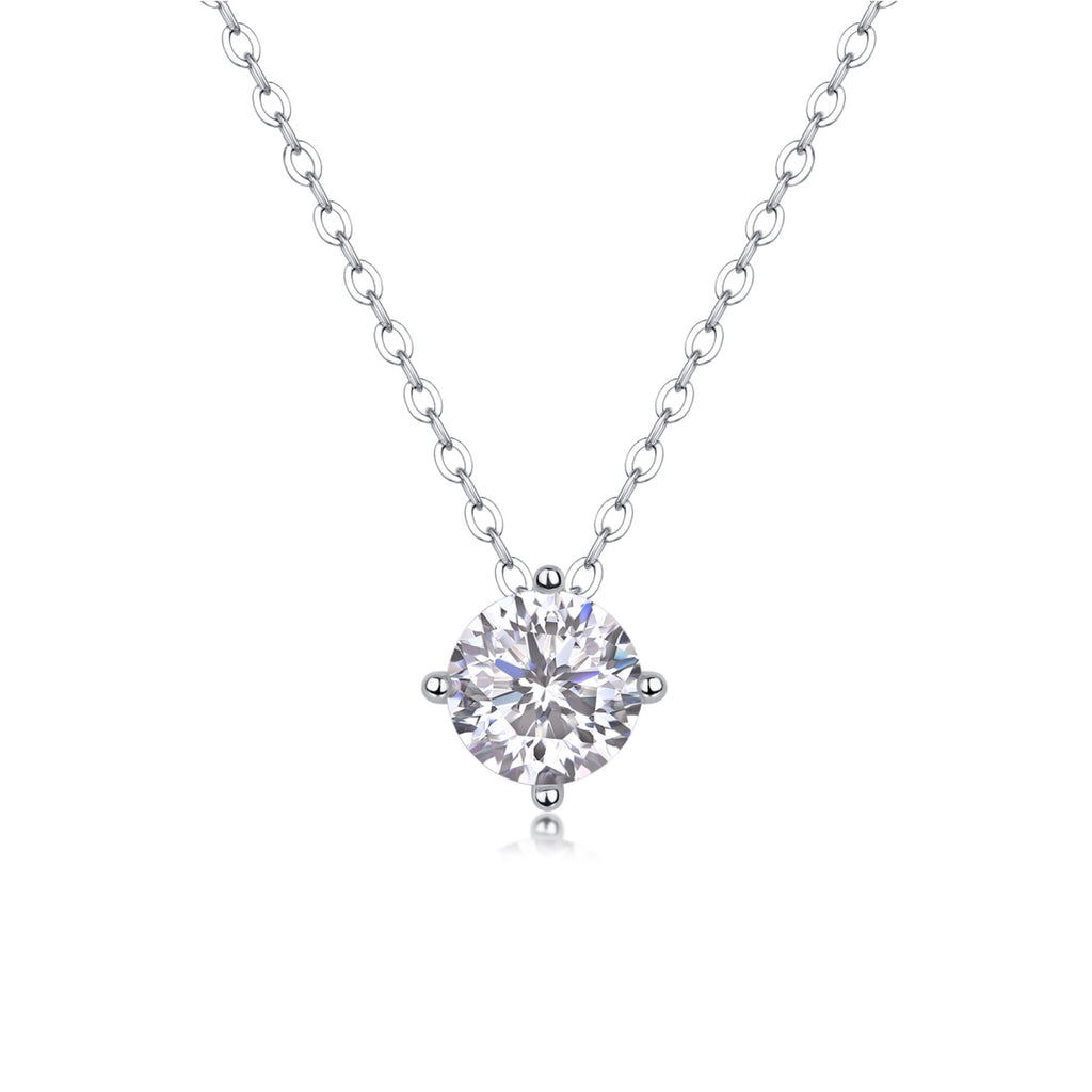 True Heart 1 Carat Moissanite Pendant Necklace in Sterling Silver
