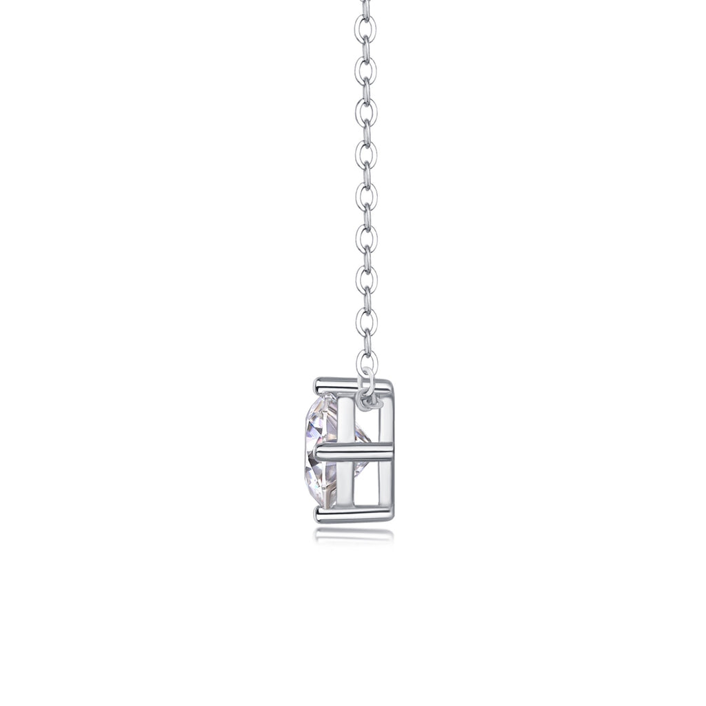 True Heart 1 Carat Moissanite Pendant Necklace in Sterling Silver