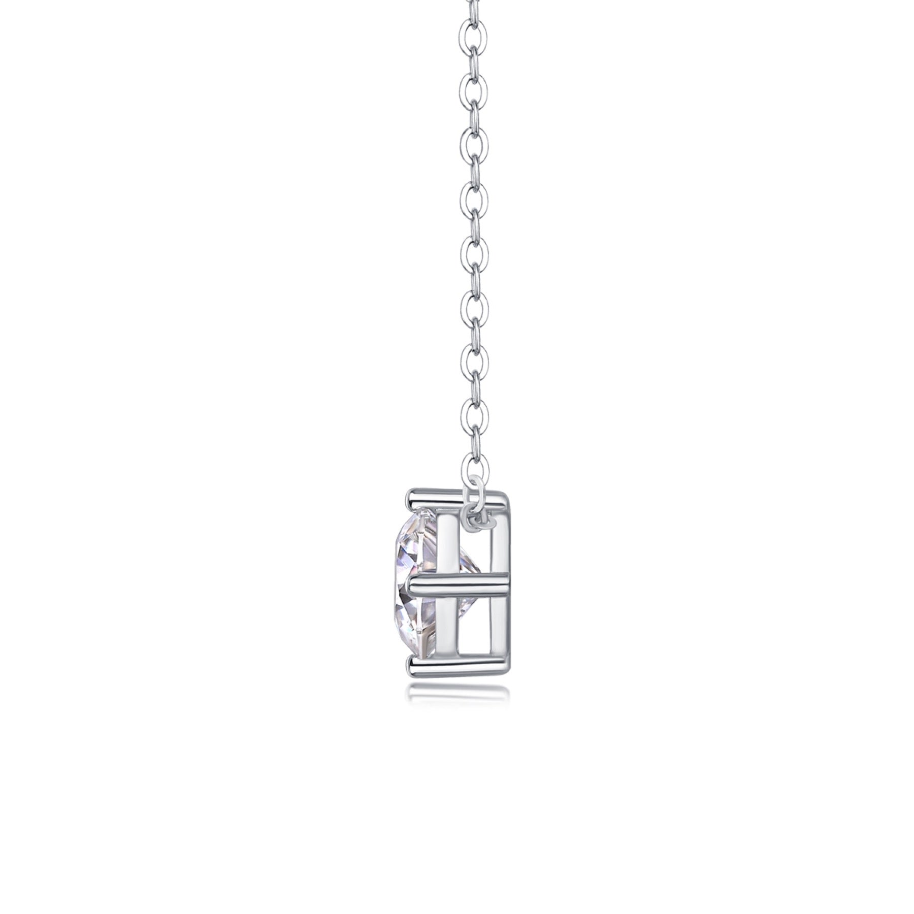 True Heart 1 Carat Moissanite Pendant Necklace in Sterling Silver