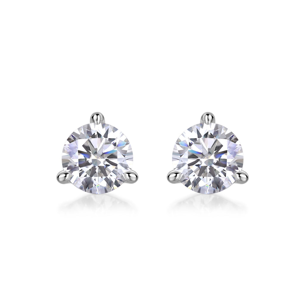 Moment 0.5 Carat Moissanite Stud Earrings in Sterling Silver