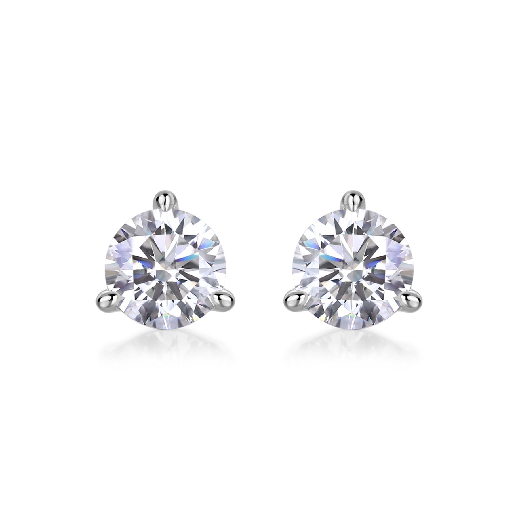 Moment 0.5 Carat Moissanite Stud Earrings in Sterling Silver