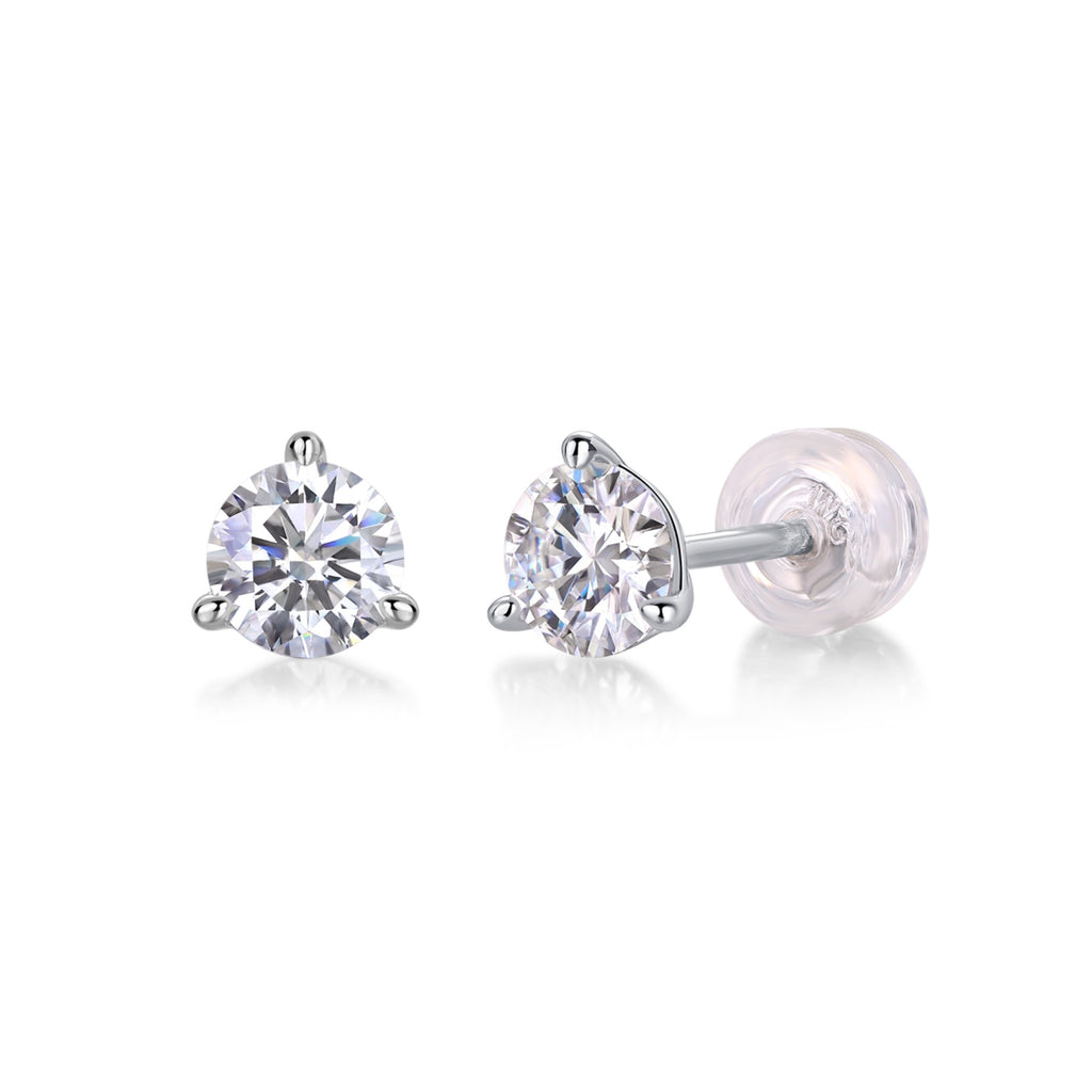 Moment 0.5 Carat Moissanite Stud Earrings in Sterling Silver