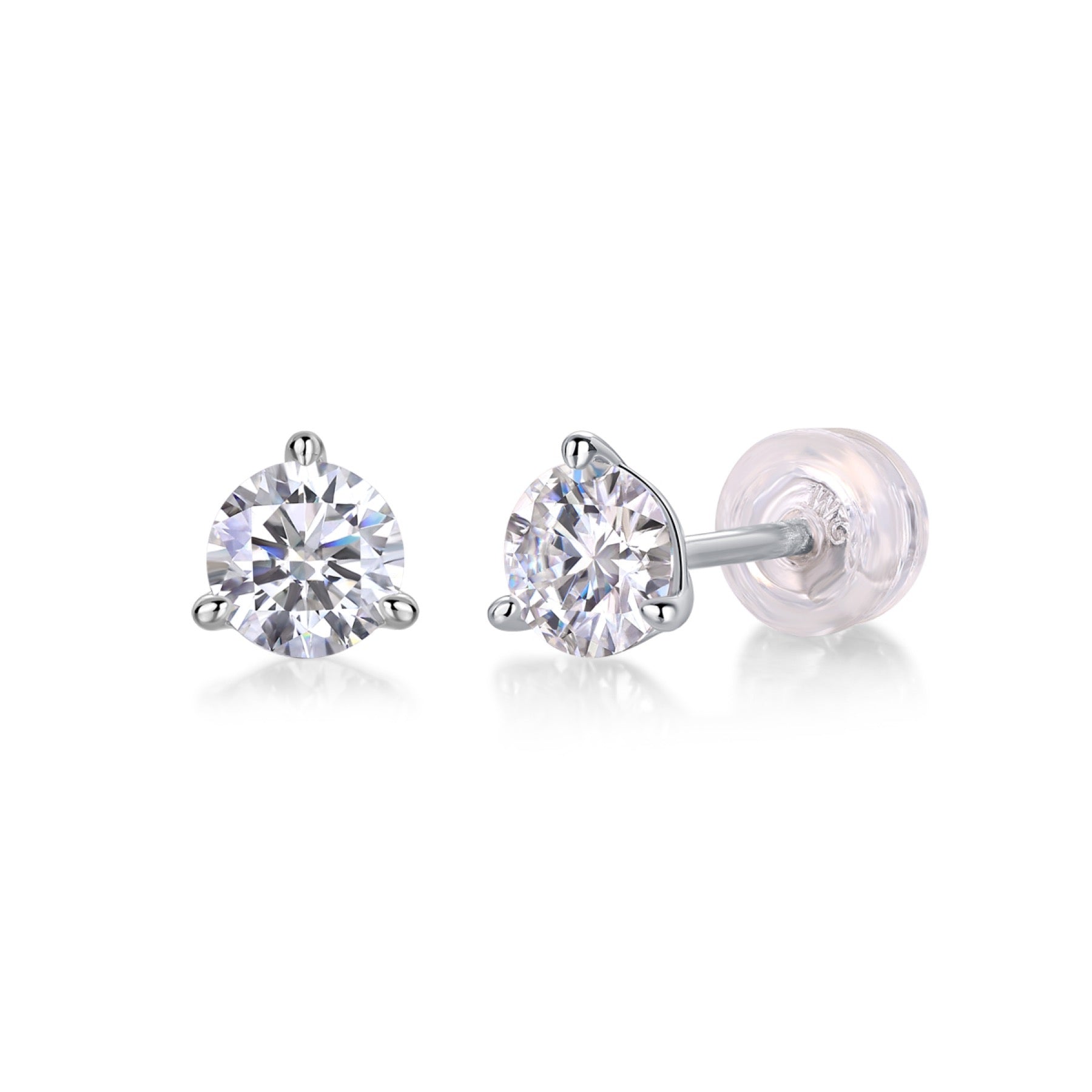 Moment 0.5 Carat Moissanite Stud Earrings in Sterling Silver