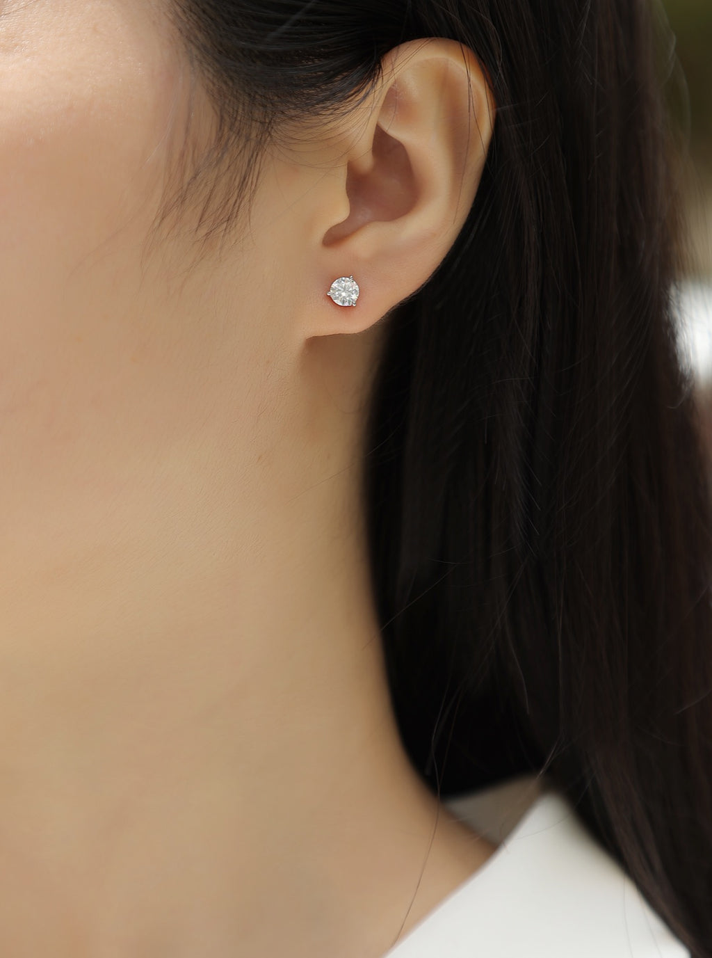 Moment 0.5 Carat Moissanite Stud Earrings in Sterling Silver