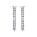 Glimmer Moissanite Hoop Earrings in Sterling Silver