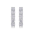 Daybreak Moissanite Huggie Hoop Earrings in Sterling Silver