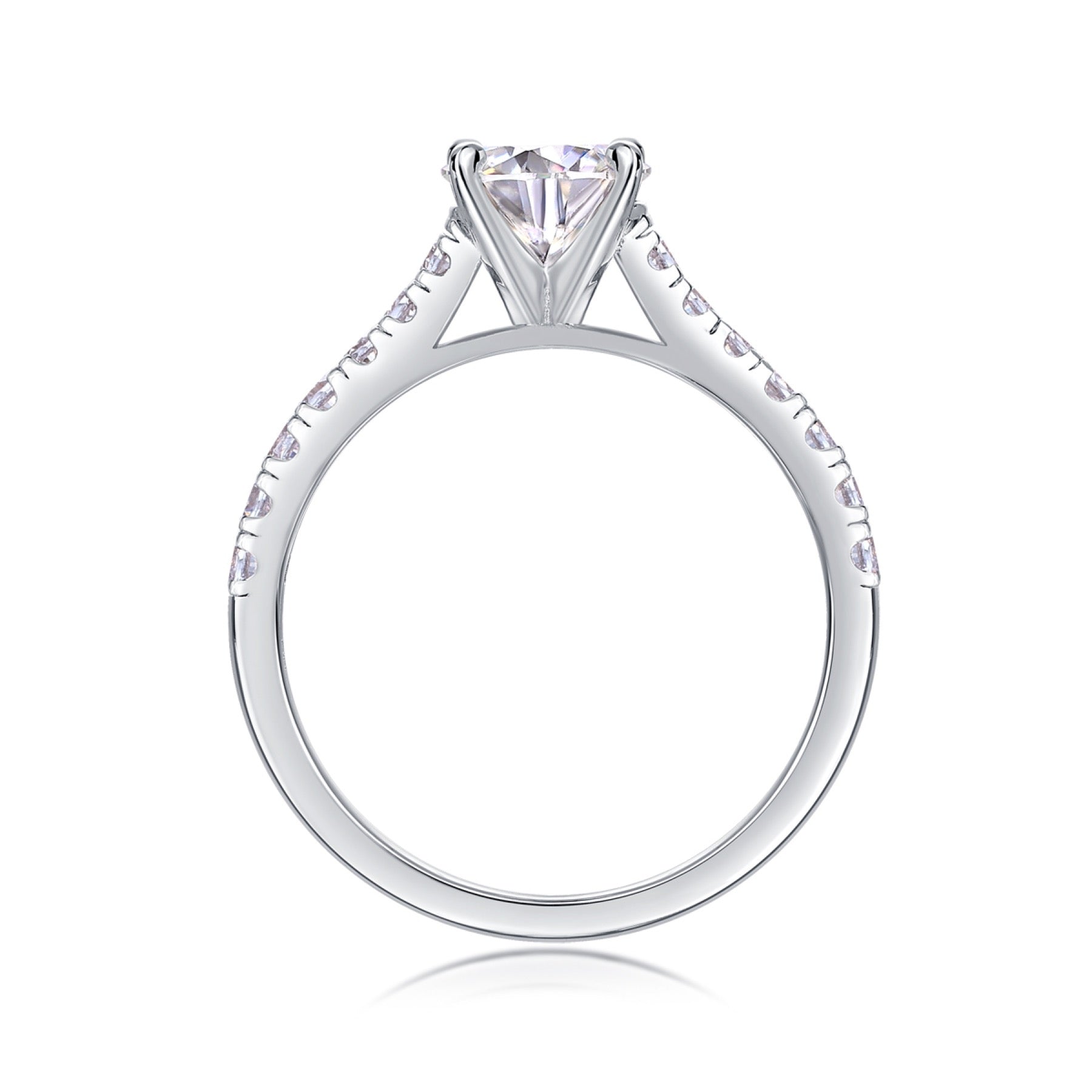 Smitten 1 Carat Moissanite Solitaire Ring in Sterling Silver