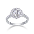 True Love 1 Carat Moissanite Halo Ring in Sterling Silver