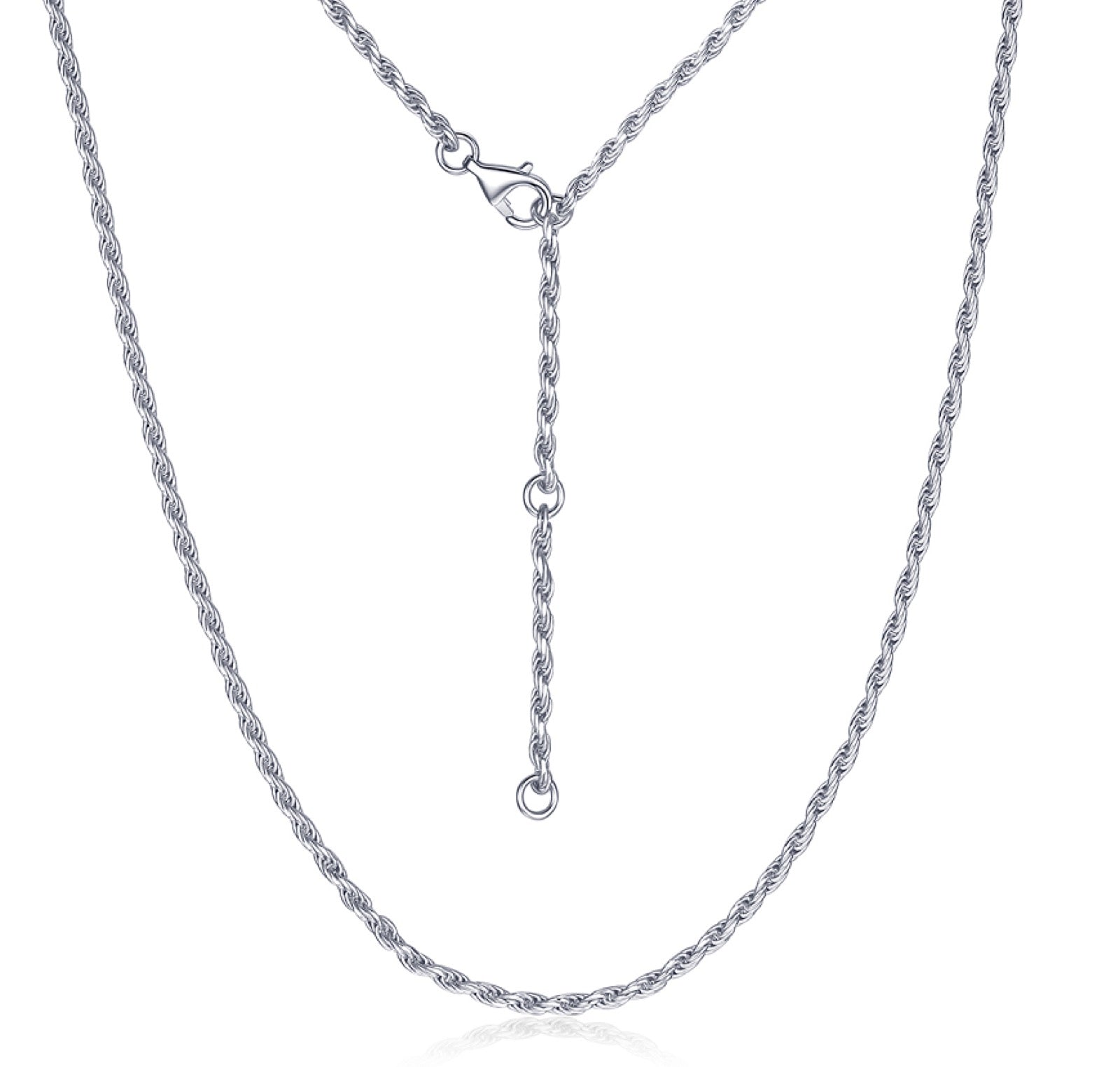 Corda Rope Chain Necklace in Sterling Silver