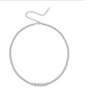 Lumina Moissanite Tennis Necklace in Sterling Silver