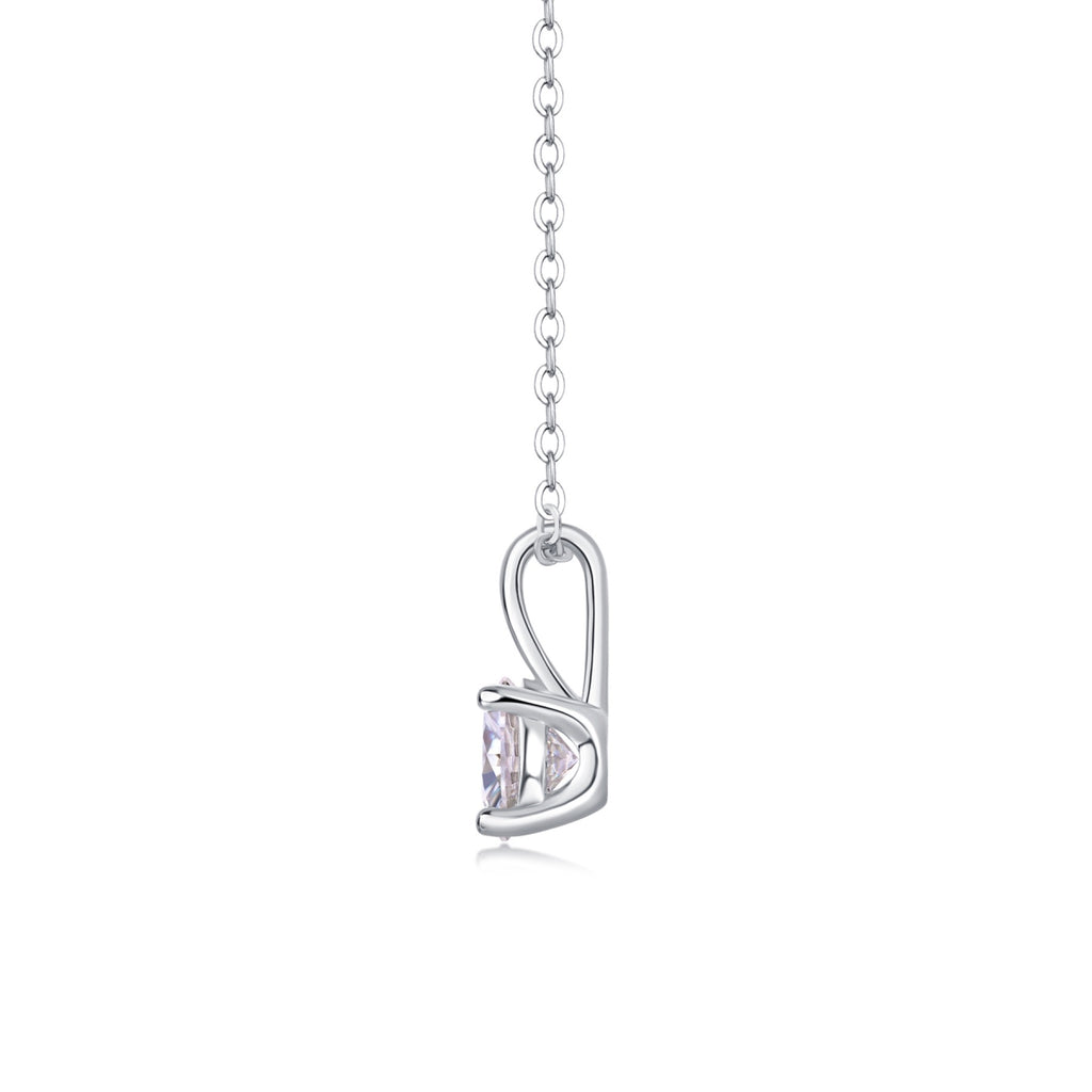 Encounter 1 Carat Moissanite Solitaire Pendant Necklace in Sterling Silver
