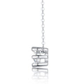 Rosé Moissanite Solitaire Pendant Necklace in Sterling Silver