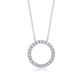 Orbit Moissanite Open Circle Necklace in Sterling Silver