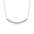 Grace Moissanite Curved Bar Necklace in Sterling Silver