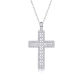 Sanctuary Moissanite Cross Necklace in Sterling Silver