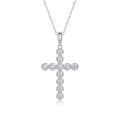Vigil Moissanite Cross Necklace in Sterling Silver