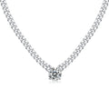 Havana 1 Carat Moissanite Cuban Chain Necklace in Sterling Silver