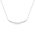 Constellation Moissanite Curved Bar Necklace in Sterling Silver