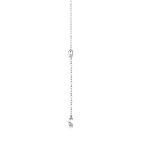 Cascade Moissanite Lariat Necklace in Sterling Silver