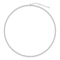 Full Circle Moissanite Tennis Necklace in Sterling Silver
