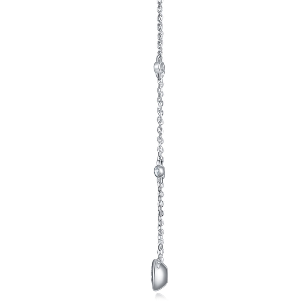 Wish 1 Carat Moissanite Bezel Solitaire Necklace in Sterling Silver