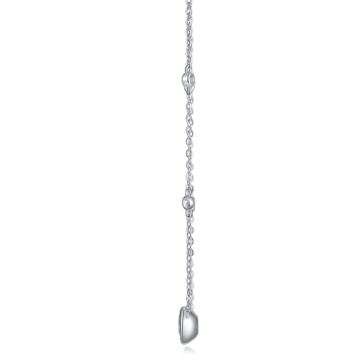 Wish 1 Carat Moissanite Bezel Solitaire Necklace in Sterling Silver