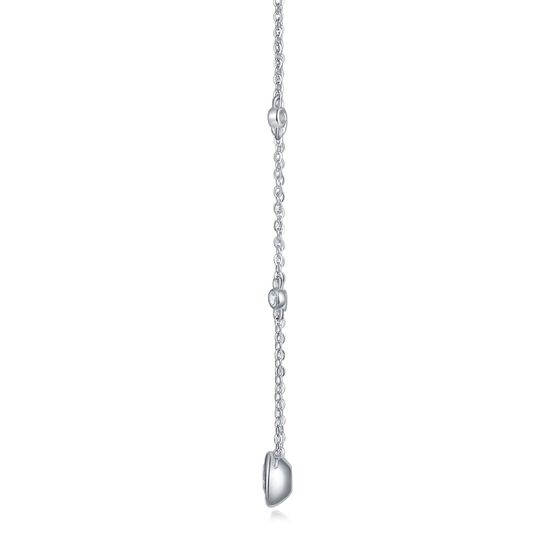 Wish 1 Carat Moissanite Bezel Solitaire Necklace in Sterling Silver