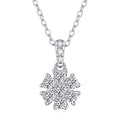 Flurry Moissanite Snowflake Pendant Necklace in Sterling Silver