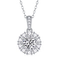 Bloom 1 Carat Moissanite Flower Pendant Necklace in Sterling Silver