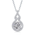 Meander 2 Carat Moissanite Infinity Pendant Necklace in Sterling Silver