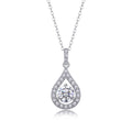 Rhapsody 1 Carat Moissanite Teardrop Pendant Necklace in Sterling Silver