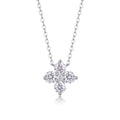 Clover Moissanite Clover Pendant Necklace in Sterling Silver