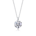 Timeless Moissanite Solitaire Pendant Necklace in Sterling Silver