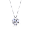 Serene 2 Carat Moissanite Solitaire Pendant Necklace in Sterling Silver