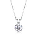 Lucent 2 Carat Moissanite Solitaire Pendant Necklace in Sterling Silver