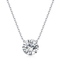 Momento 2 Carat Moissanite Solitaire Pendant Necklace in Sterling Silver