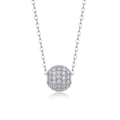 Rendezvous Moissanite Pavé Ball Pendant Necklace in Sterling Silver