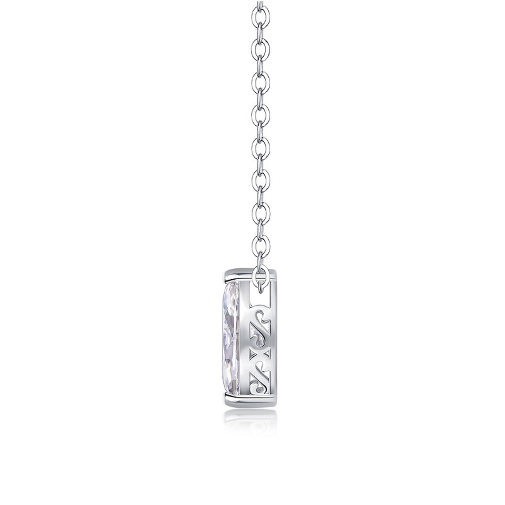 Aurelia Moissanite Marquise Pendant Necklace in Sterling Silver