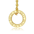 Cirque Moissanite Baguette Barrel Pendant Necklace in Gold-Tone Sterling Silver