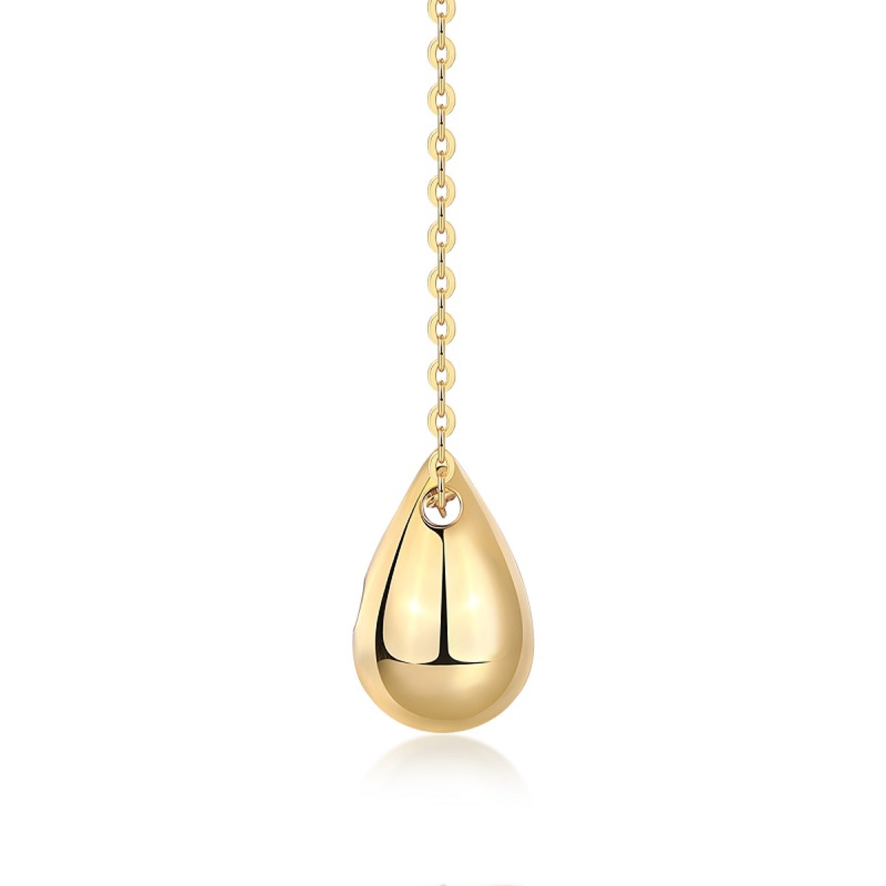 Reverie Moissanite Teardrop Pendant Necklace in Gold-Tone Sterling Silver