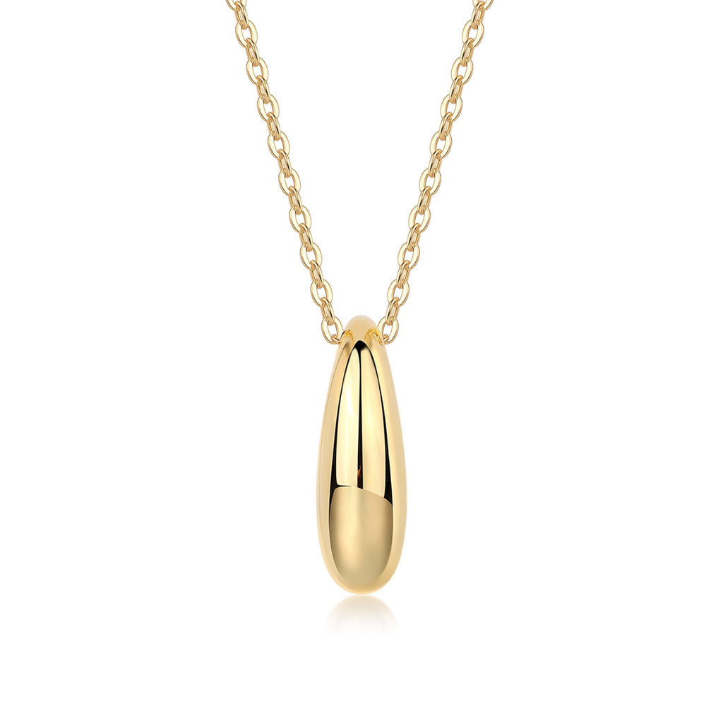 Firstlight Moissanite Oval Pendant Necklace in Gold-Tone Sterling Silver