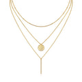Ledger Moissanite Bar Pendant Necklace in Gold-Tone Sterling Silver