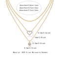 Harmony Moissanite Layered Heart Necklace in Gold-Tone Sterling Silver