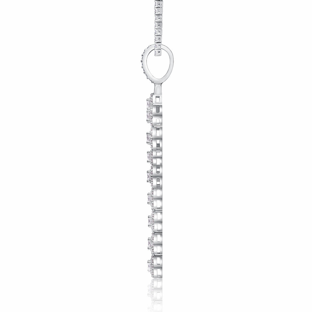 Ankh Moissanite Ankh Pendant Necklace in Sterling Silver
