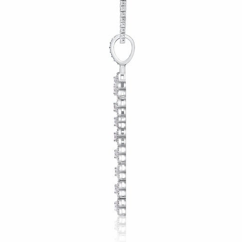 Ankh Moissanite Ankh Pendant Necklace in Sterling Silver