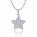 Regent Moissanite Star Pendant Necklace in Sterling Silver