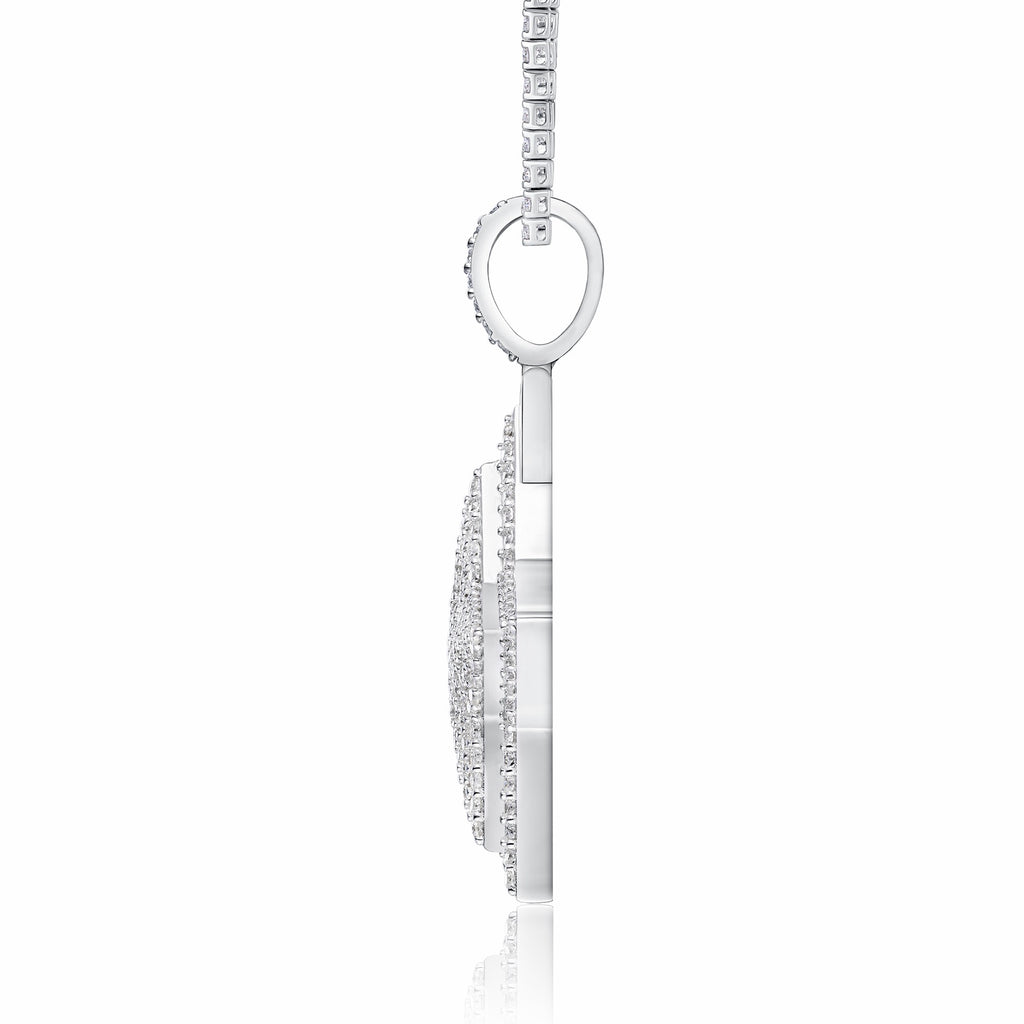 Regent Moissanite Star Pendant Necklace in Sterling Silver