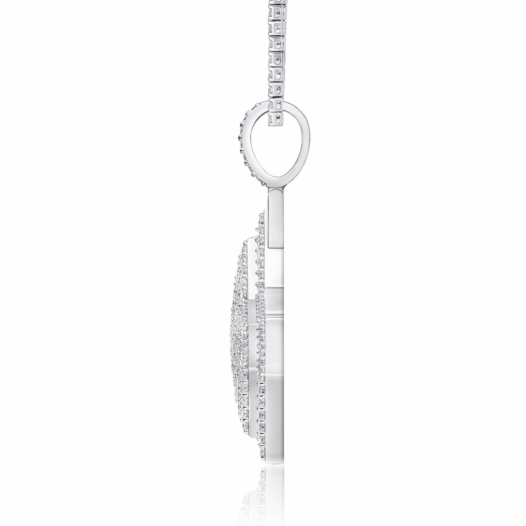 Regent Moissanite Star Pendant Necklace in Sterling Silver